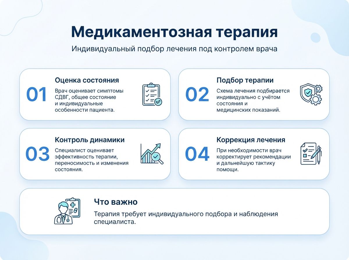 Лечение СДВГ в Тогучине у детей и взрослыхинфографика